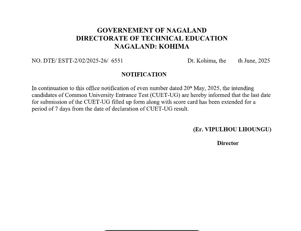 Notification: Technical Education